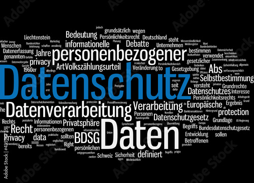 tag cloud Datenschutz