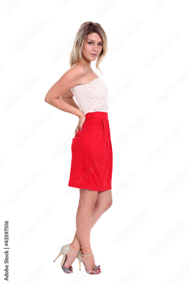 Full length of a beautiful young lady in dress Full length of a beautiful young lady in dress