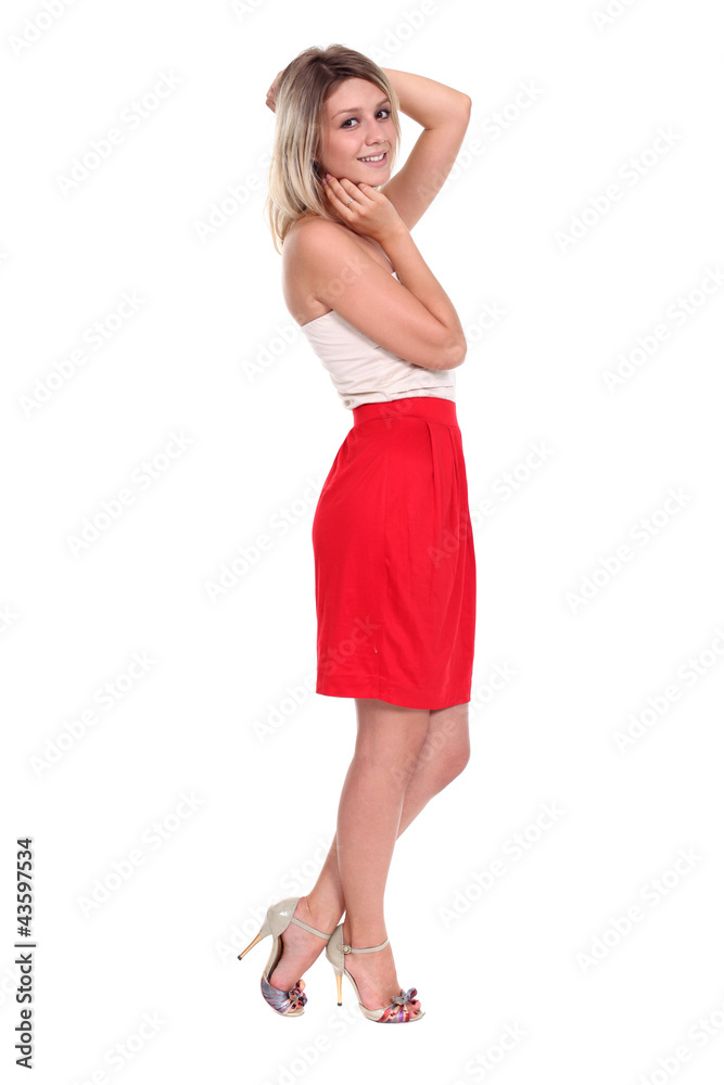 Full length of a beautiful young lady in dress Full length of a beautiful young lady in dress