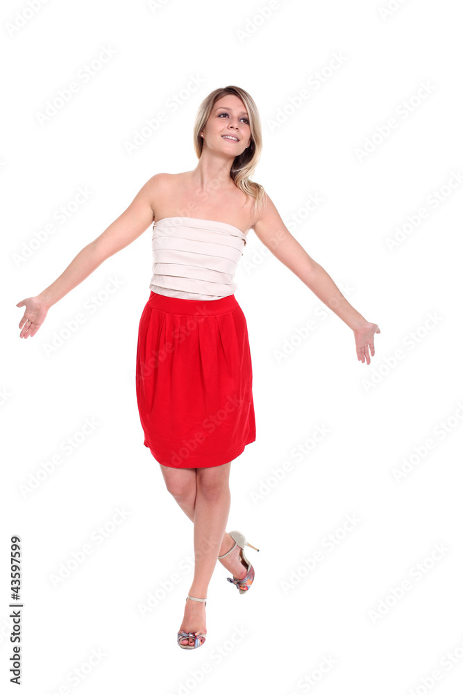 Full length of a beautiful young lady in dress Full length of a beautiful young lady in dress