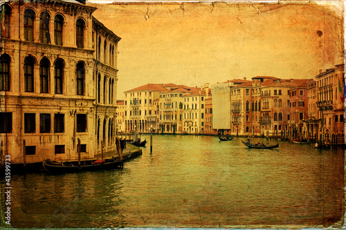 Venice - old paper - old card