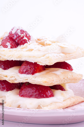 strawberry mille feuille photo