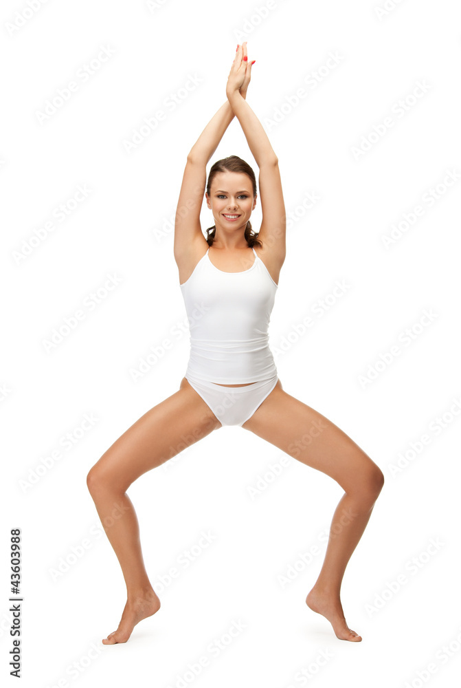 sporty woman in cotton undrewear sporty woman in cotton undrewear