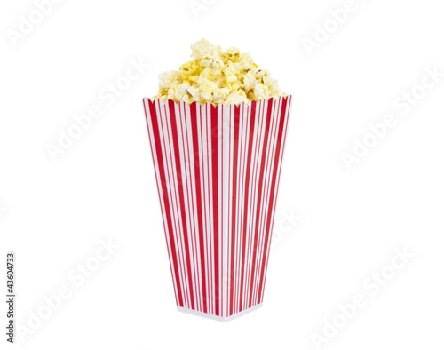 Fresh Popcorn with No Text Container Isolated