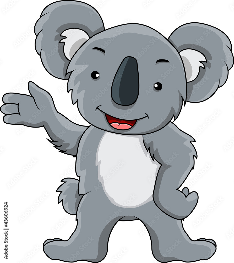 Naklejka premium funny koala cartoon