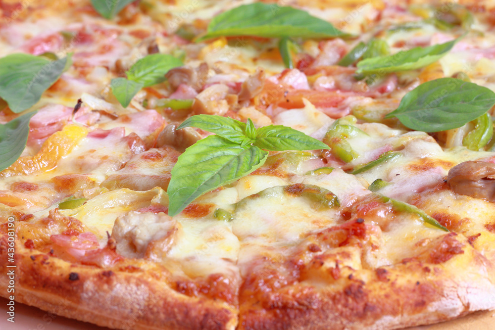 Pizza close up for background Pizza close up for background