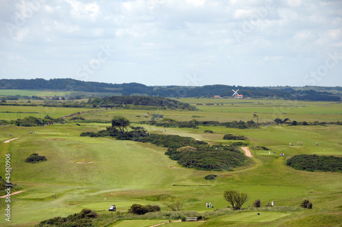 View over golf course to sea, Sheringham, North Norfolk