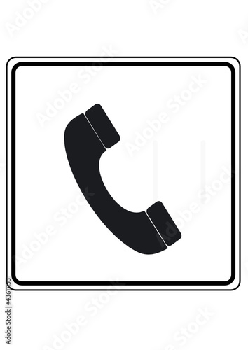 Schild Telefon