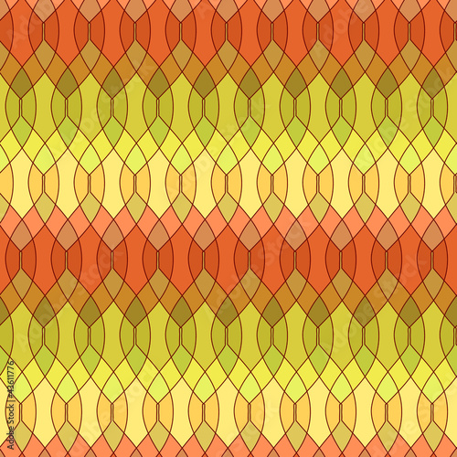 Mosaic autumn leaves seamle...