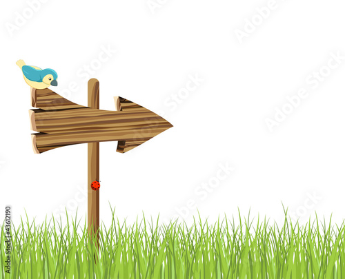 Wooden signboard