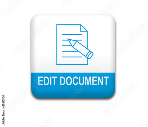 Obraz na płótnie Boton cuadrado blanco EDIT DOCUMENT
