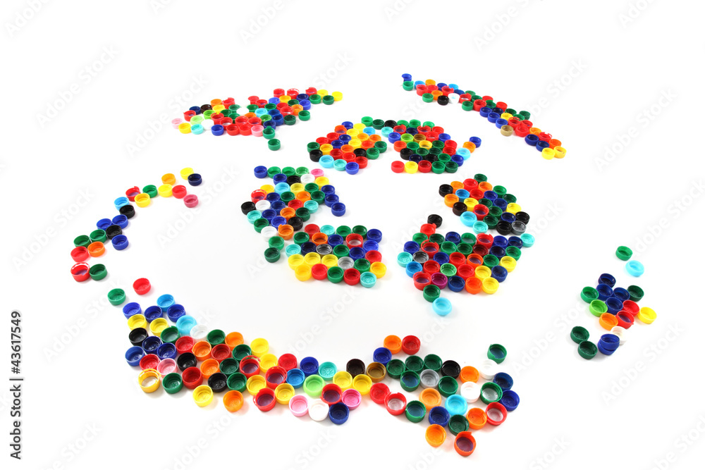 recycle symbols from the color caps