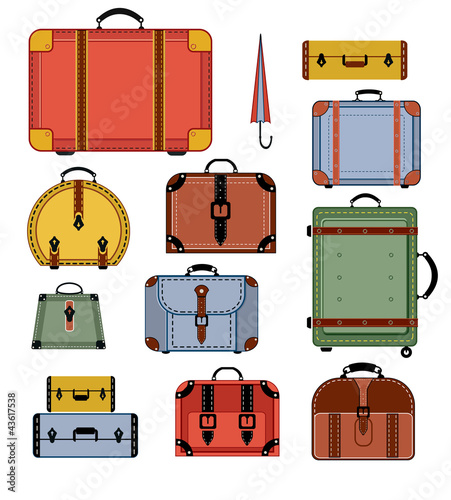 Retro travel bags