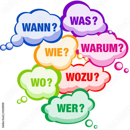 Sprechblasen Fragewörter