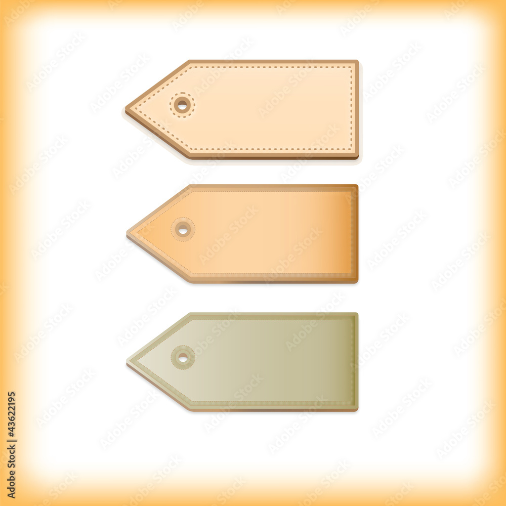 High resolution blank label and rope in natural style