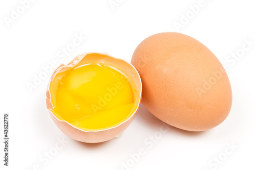 whole egg and a broken