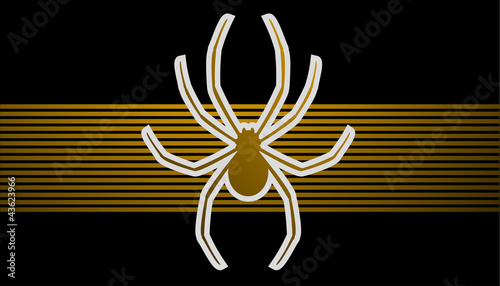 Golden spider background