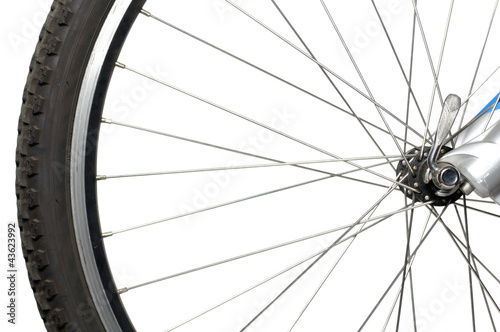 Bicycle Wheel on White Background