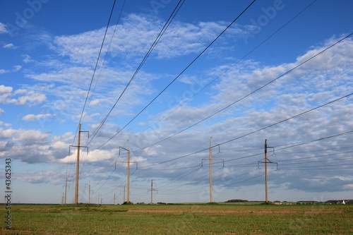 Electric powerlines.