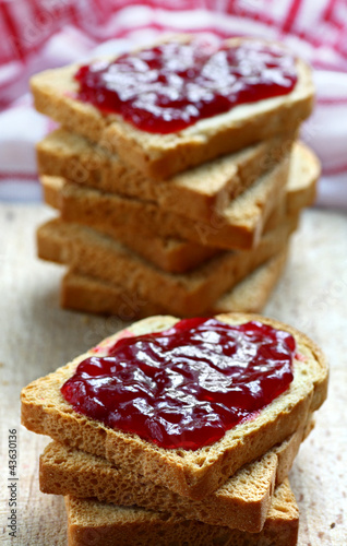 Sandwiches with jam