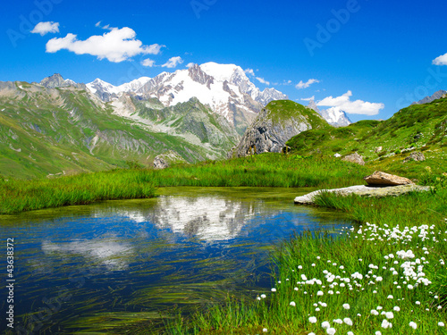 Fototapeta Naklejka Na Ścianę i Meble -  Lac et Mont Blanc