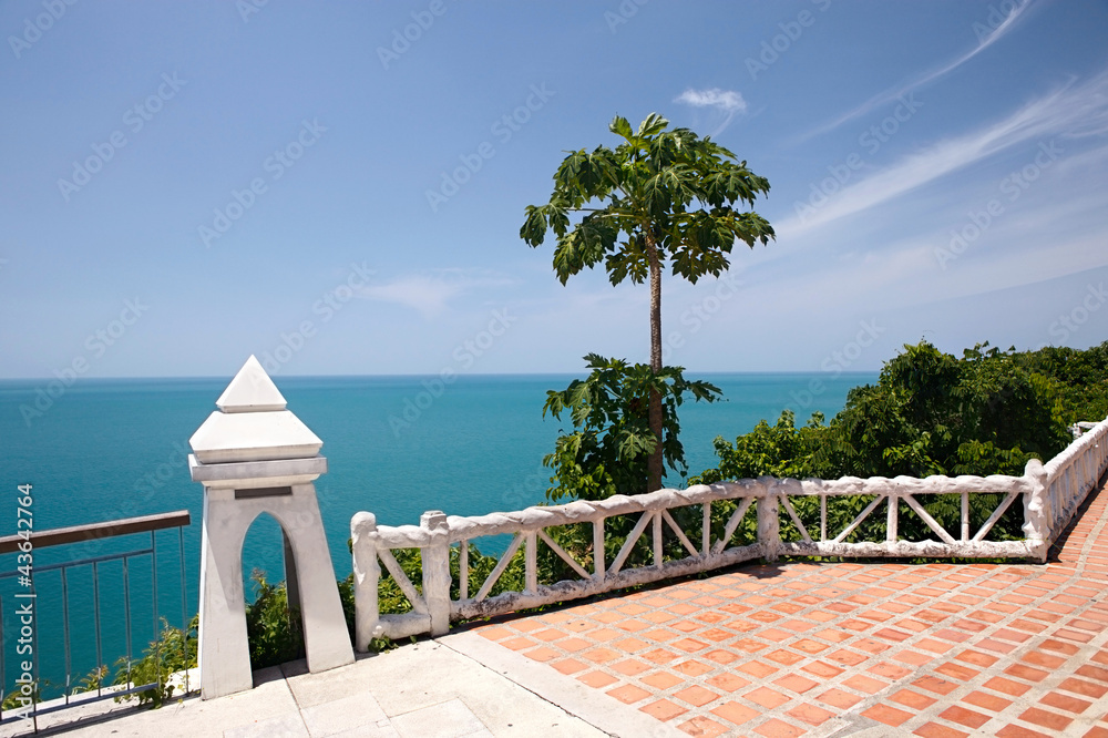 tropical resort balcony