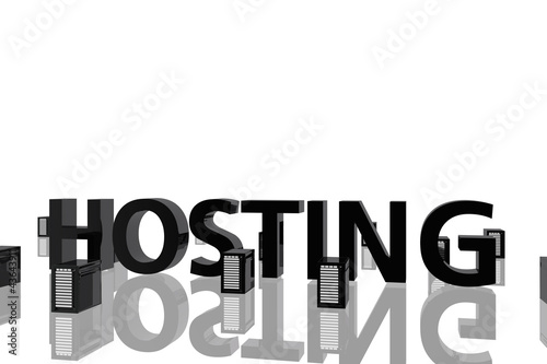 Símbolo de hosting y servidores informáticos photo