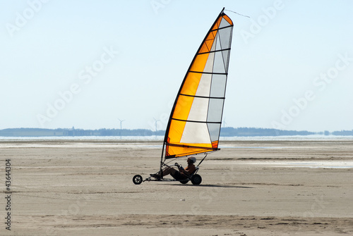 Closeup landsailing
