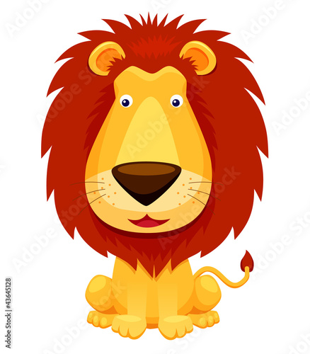 Fototapeta Naklejka Na Ścianę i Meble -  Lion vector isolated on white