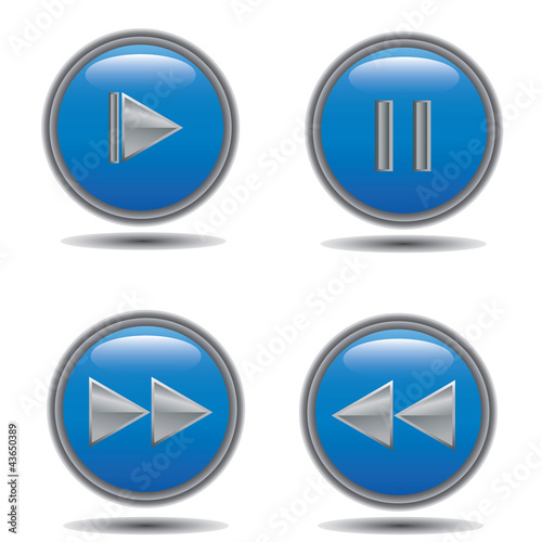 Free Download Media player buttons - GFXLoad