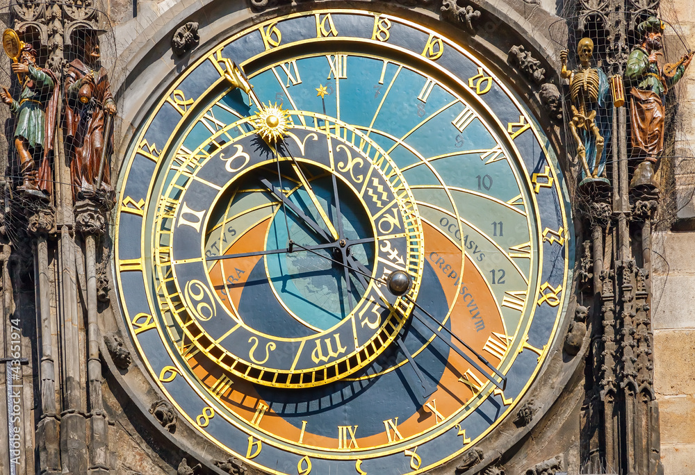 Astronomical clock on Town hall, Prague Astronomical clock on Town hall, Prague