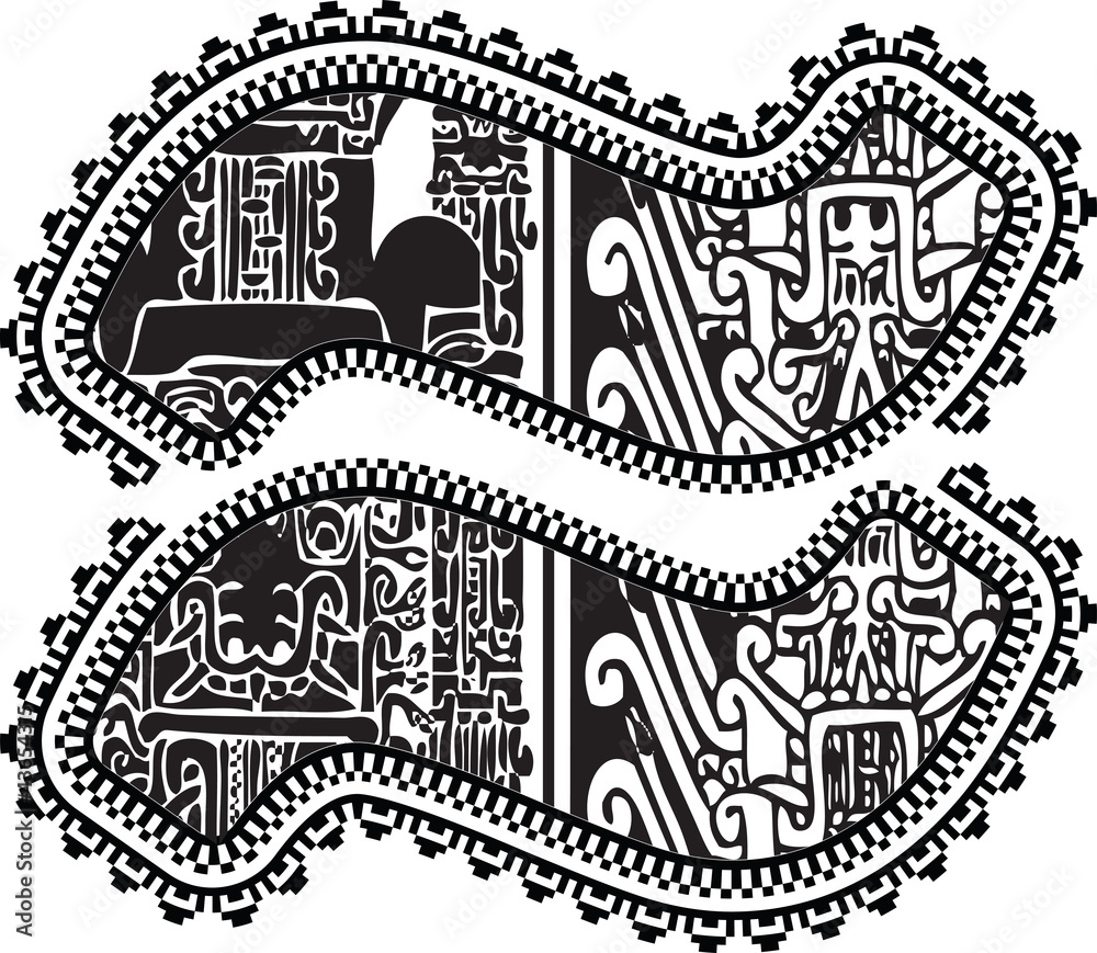 equal symbol with ancient drawing. Vector illustration equal symbol with ancient drawing. Vector illustration