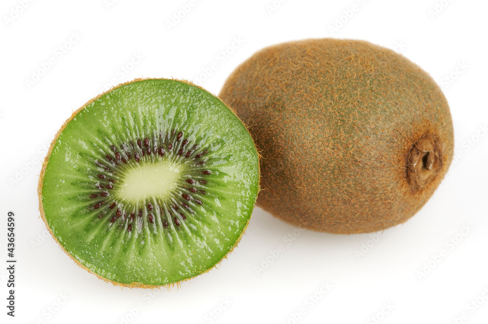 Two kiwi isolated on white background with clipping path Two kiwi isolated on white background with clipping path