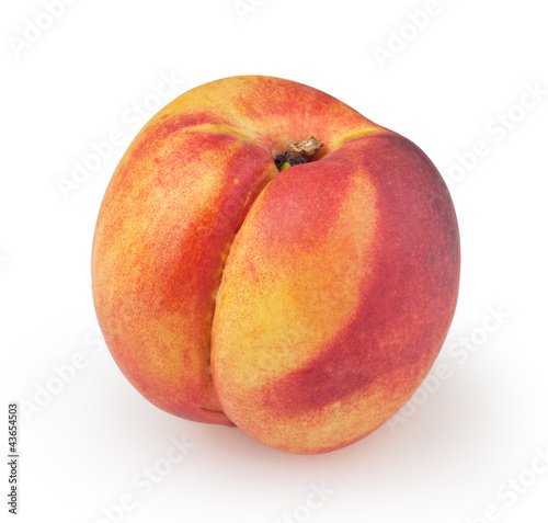 Nectarine isolated on white background with clipping path