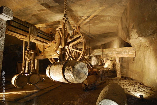 Kopalnia soli w Wieliczce, podziemia w Polsce, underground, salt mine  photo