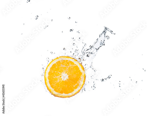 lemon with water splash