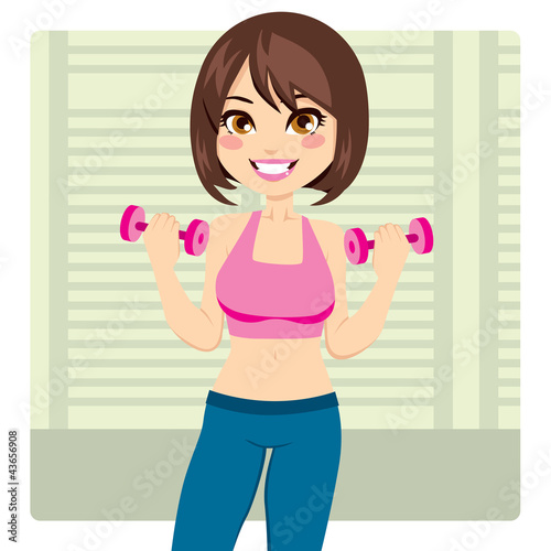 Dumbbell Fitness Woman