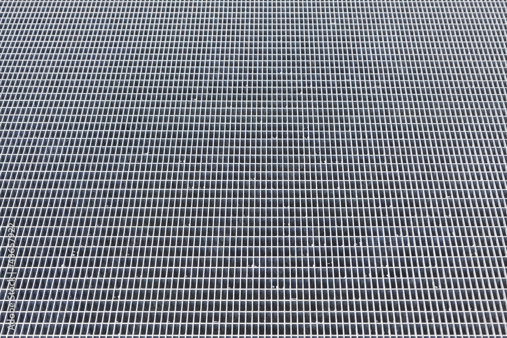industrial metal grid walkway background