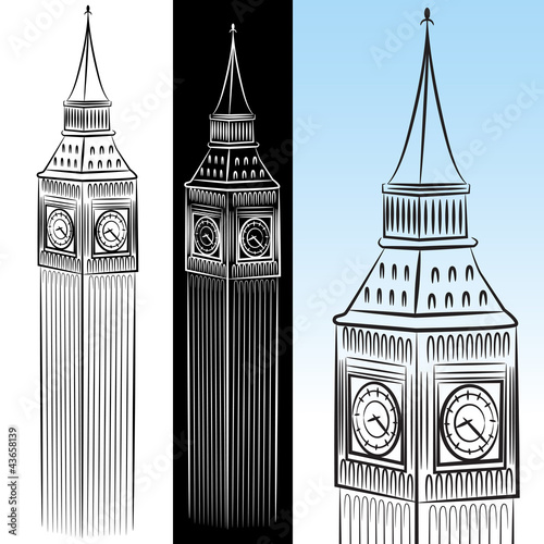 Big Ben Clock Tower Drawing