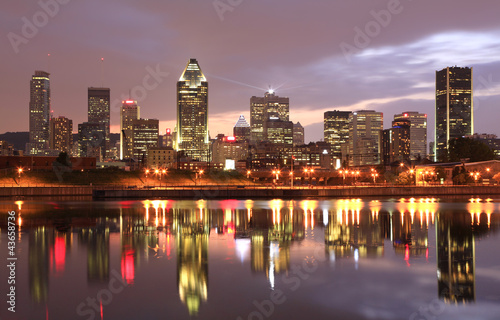 Montreal skyline at night, Canada