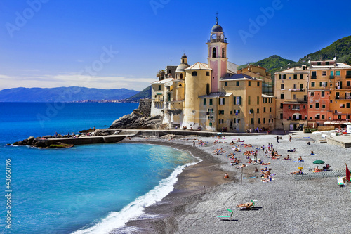 colors of  sunny Italian coast - Camogli, Liguria photo