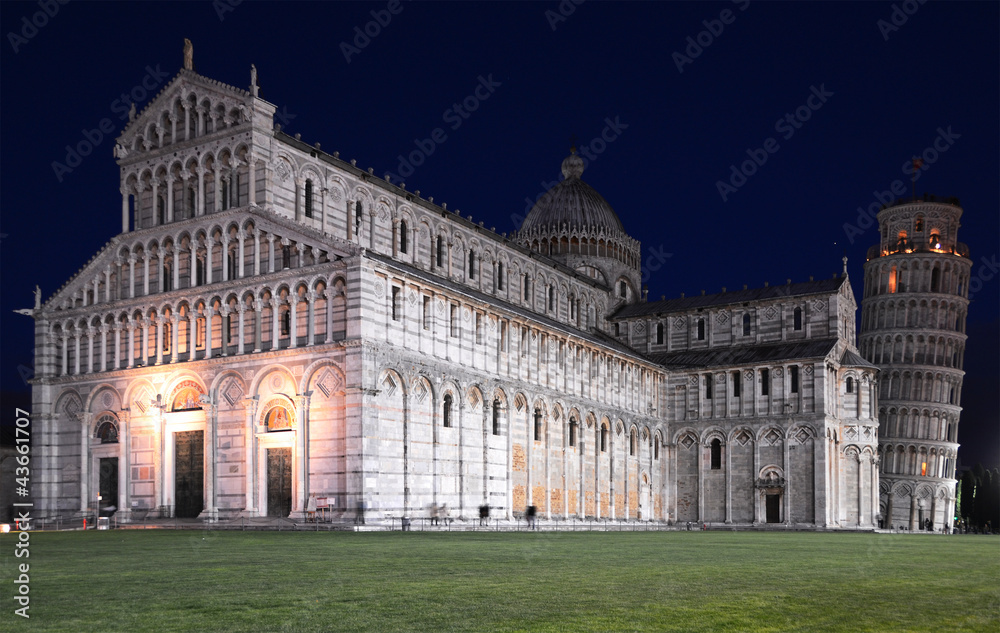Basilica and the Leaning Tower in Pisa, Italy