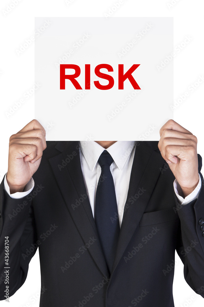 Businessman holding paper Businessman holding paper