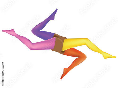 EPS8 set of gradient mesh realistic woman legs - illustration