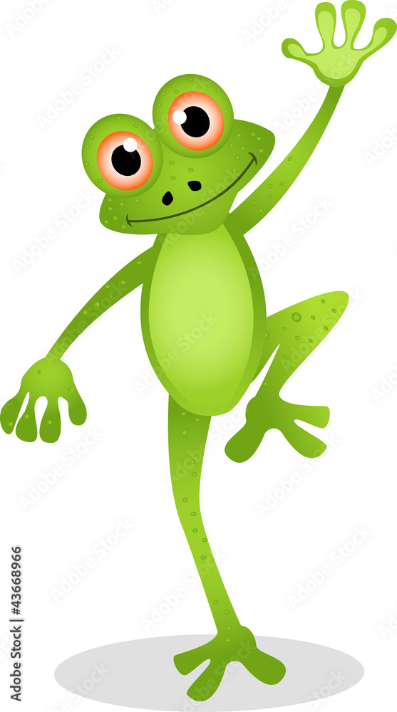 Fototapeta premium funny frog cartoon