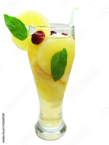 punch cocktail drink with fruit photo