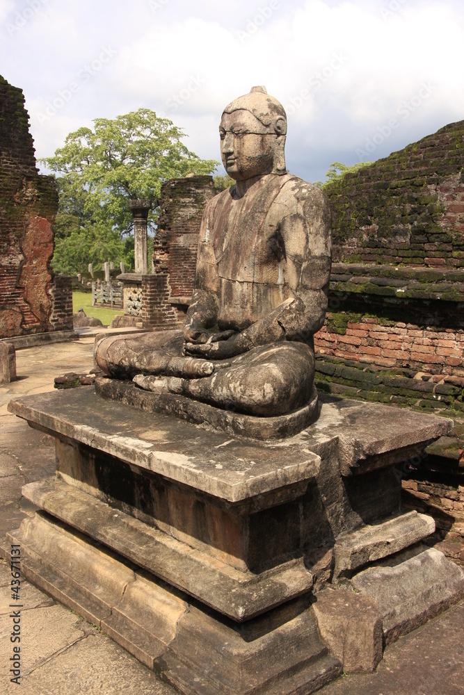 Statue of Buddha in ancient temple, Polonnaruwa, Sri Lanka Statue of Buddha in ancient temple, Polonnaruwa, Sri Lanka