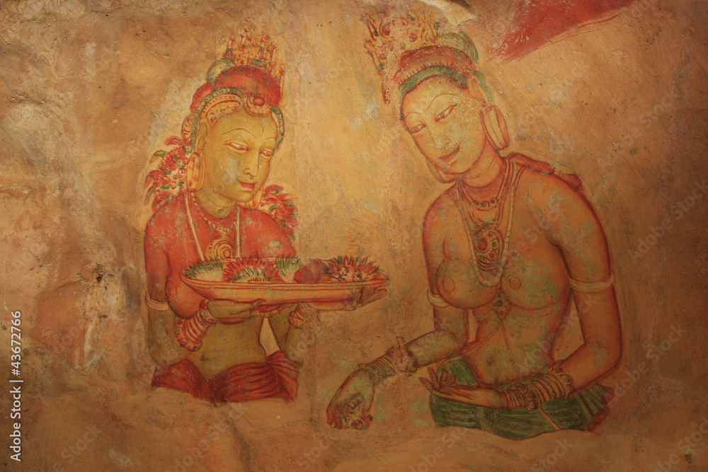 Wall painting, Sigiriya, Sri Lanka