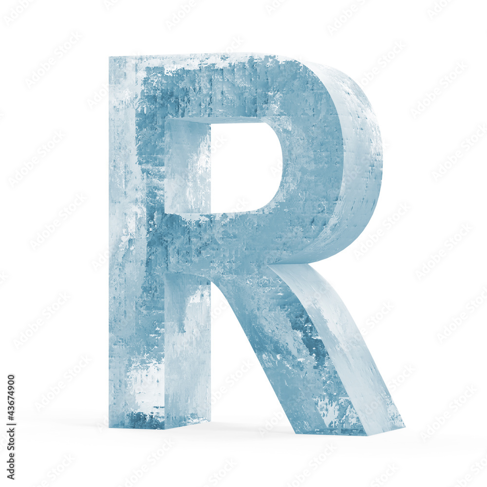 Icy Letters isolated on white background (Letter R) Stock Illustration ...