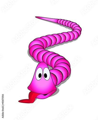 Pink worm